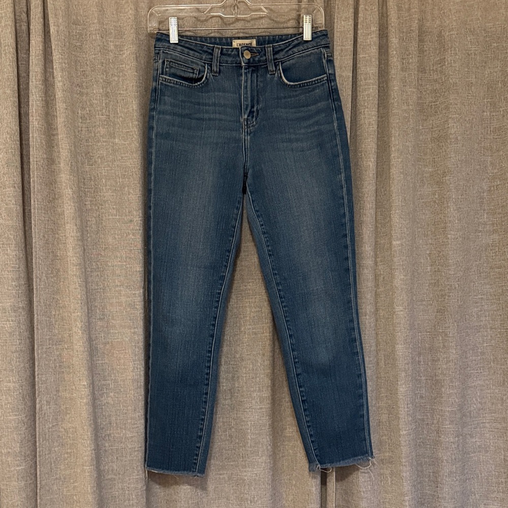 L'AGENCE Indigo Cropped High-Rise Jeans
